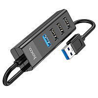 Переходник Hoco HB25 Easy mix 4in1 (USB to USB3.0+USB2.0*3) TRE