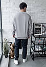 Базовий світло-сірий світшот Staff s light gray oversize, фото 3