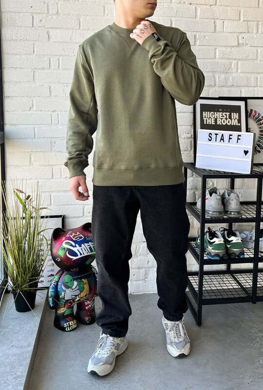Світшот кольору хакі Staff khaki basic