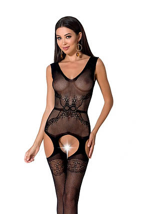 Бодістокінг BS062 black Passion, з відкритим доступом, чорний, S/L, фото 1
