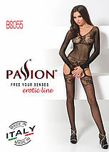 Бодістокінг BS055 black Passion, сітка, з відкритим доступом, чорний, One SIze, фото 6