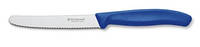 Нож кухонный Victorinox SwissClassic 11см, серрейтор, скругленный, синий