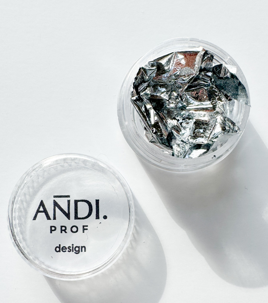 Фольга поталь ANDI PROF сусальне золото для манікюру хром (срібло)