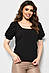 Блуза жіноча з коротким рукавом чорного кольору 173664M, фото 2