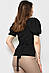 Блуза жіноча з коротким рукавом чорного кольору 173664M, фото 3
