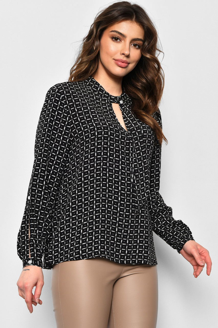 Блуза жіноча чорного кольору р.M 173835M