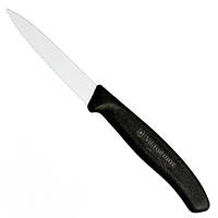 Нож кухонный Victorinox SwissClassic 8см, серрейтор,черный