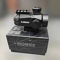 Коллиматорный монокуляр KONUS KONUSIGHT 1x35 (4МОА), крепление: на планку Вивер/Пикатинни (7/8”), ласточкин