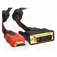 Кабель з обплетенням Value HDMI M - DVI 24M 3 м Чорний (B00578)