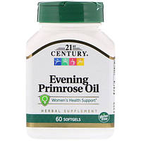 Масло вечерней примулы 21st Century Evening Primrose Oil 60 Softgels CEN-21828 K[, код: 7517378