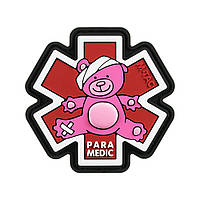 M-Tac нашивка Paramedic Медвідь (PVC) Pink/Black