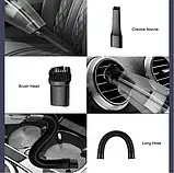 Автомобільний портативний пилосос GRIKEY 7W для сухого/вологого прибирання з 2 насадками, 8кПа, 120W, Чорний (GK600), фото 5
