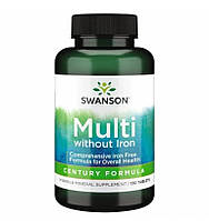 Мультивитамины Swanson Multi whithout Iron Century Formula 130 tabs (1086-100-97-1364042-20)