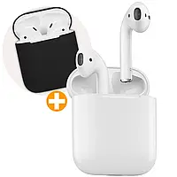 Беспроводные наушники AirPro airpods 2 TWS Premium (Chip AIROHA1536M) Белый + подарок чехол