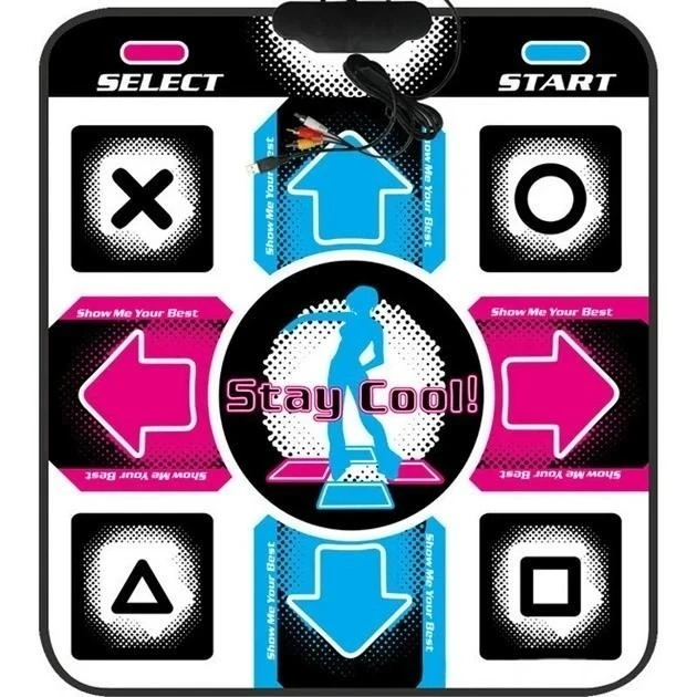 Танцювальний килимок для комп'ютера та телевізора DANCE MAT 95х85х0,8 см Килимок для танцю USB
