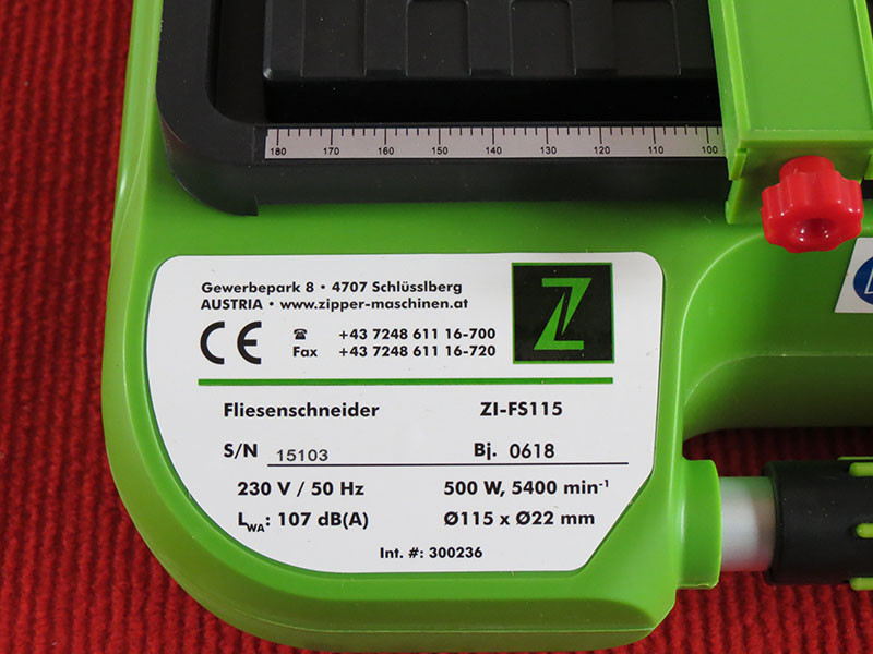 Плиткорезный станок профессиональный для керамической плитки Zipper ZI-FS115 RSA_2090 - фото 9 - id-p2139940084