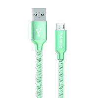 Кабель Colorway USB - MicroUSB 2.1А 1м мятний (CW-CBUM002-MT)