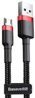 Кабель Baseus Cafule Cable USB For Micro 2.4A 1m Red+Black CAMKLF-B91
