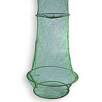 Садок для рыбака 2112-50, четыре кольца, прорезиненный, диаметр 50, длина 105 см, зеленый