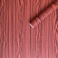 Плівка самоклейка для меблів і стін Червоне дерево Рулон 10 м ширина 90 см ПВХ-наклейка під дерево текстура