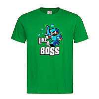 Зеленая мужская/унисекс футболка Minecraft на подарок (21-21-7-зелений)