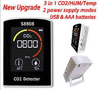 Портативный датчик углекислого газа CO2 температуры и влажности (S8808)