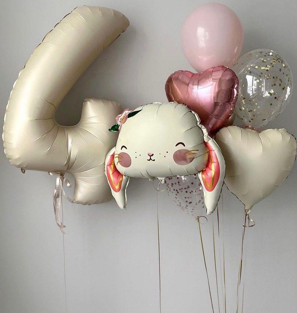 Набір кульок Милий зайчик з цифрою