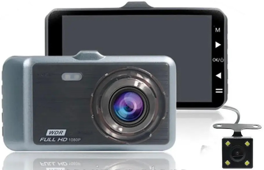 DVR GT500 Full HD 4" сенсорний екран. з виносною камерою заднього виду