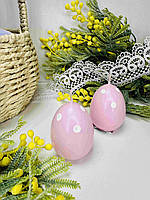 Свічка парафінова яйце в горошок Ø4см, висота 6 см. Колір - рожевий (за 1 шт)