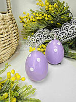 Свеча парафиновая яйцо в горошек Ø4см, высота 6 см. Цвет - фиолетовый (за 1 шт)