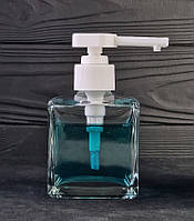 Стеклянный флакон Square 200 мл с дозатором-помпой для жидкого мыла, шампуня, крема, лосьона стандарта 28/410