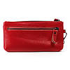 Гаманець косметичка на блискавці жіноча шкіряна матова червона 20*10 см Cosmetic bag A-00276-4, фото 6