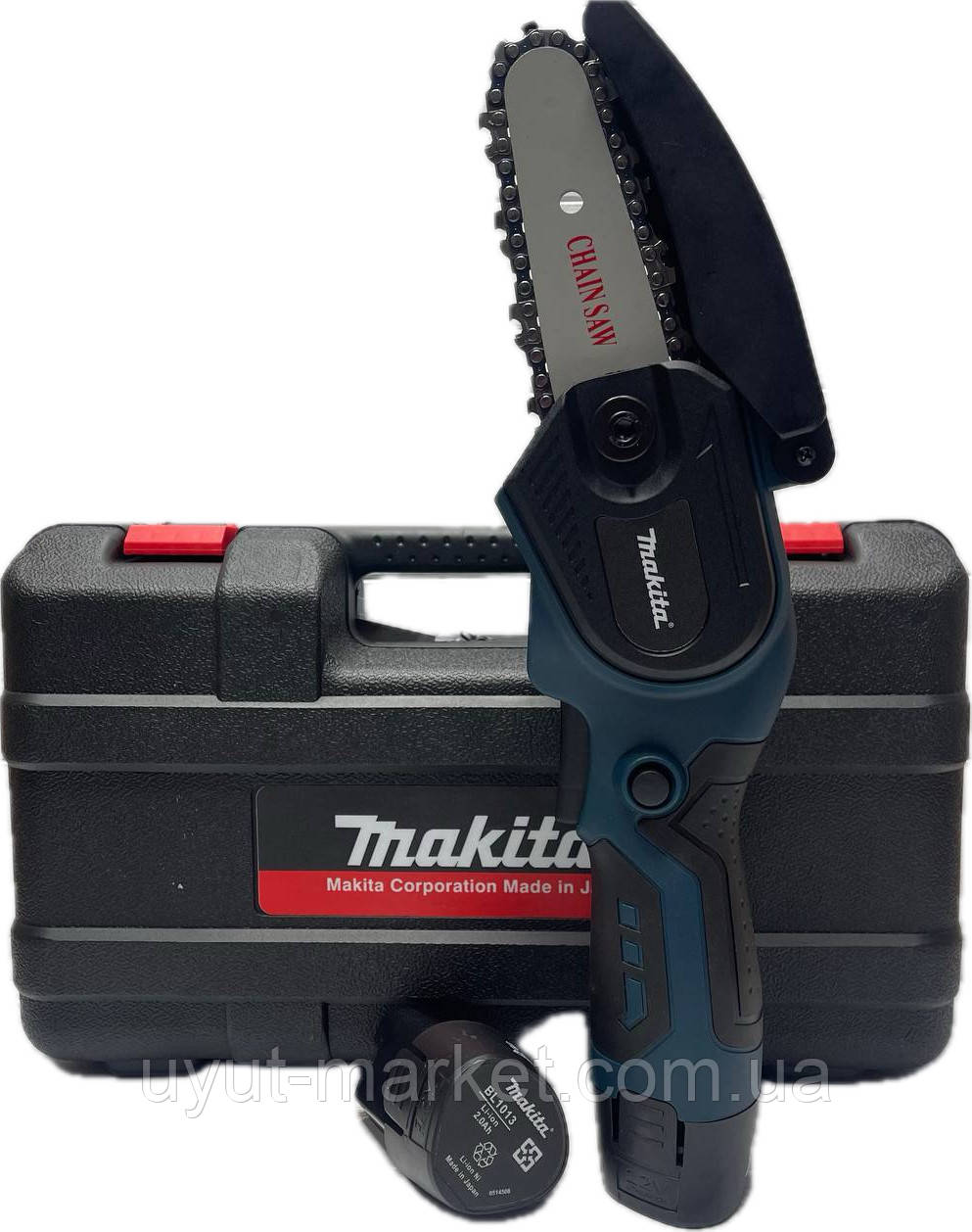 Електропила Makita 12V 800W 2акумулятора 3.0 Ah Шина 4 Дюйма ланцюгова