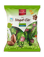 Шоколадные молочные яйца с начинкой нуга из фундука Favorina Edel Nougat-Eier Haselnuss 150г Германия