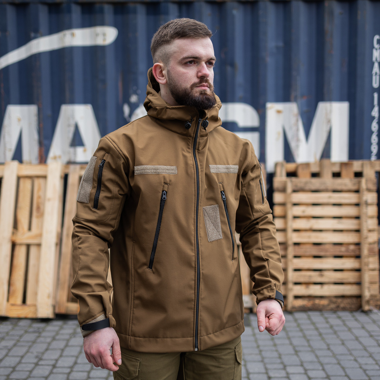 Військова тактична куртка Soft Shell Grifon Койот, фото 1