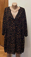 Женская удлиненная блуза леопардовая Evans, размер 62