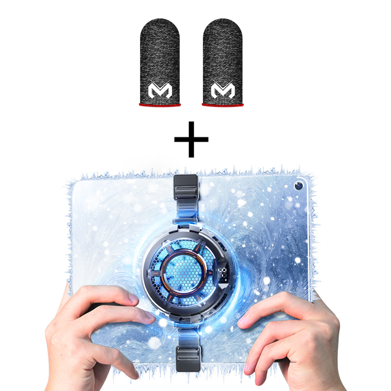 Ігровий комплект охолодження планшета MEMO: магнітний кулер Пельтьє CX05 30W + напальчники FS01 для ігор