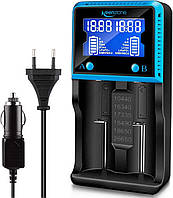Универсальное зарядное устройство для аккумуляторных батарей Keenstone HXY-H2, синий черный