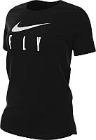 Футболка женская Nike W NK DF SWOOSH FLY GRX TEE черная FQ6606-010