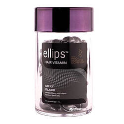 Олія для волосся ELLIPS Hair Silky Black Шовкова ніч з PRO-кератиновим комплексом 50х1ml