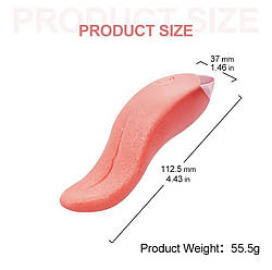 Вібратор Tongue, у формі мови, 10 режимів, стимуляція точки G, рожевий