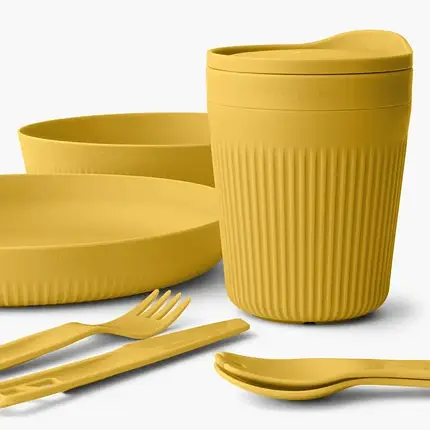 Набор туристической посуды Sea To Summit Passage Dinnerware Set 1P, 7 Piece (Arrowwood Yellow), фото 2