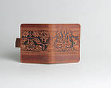 Шкіряна візитниця з тисненим орнаментом "Герб", фото 2