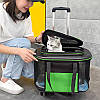 Сумка - перенесення для котів та собак 32х21х35 CosmoPet CP-45 Black - Green, фото 3