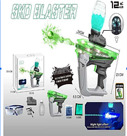 Аккумуляторный бластер SKD Blaster, зеленый, с подсветкой. стреляет орбизами + USB зарядка