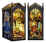 Бук Нук Magic Market Book Nook 3D пазл дерев'яна головоломка книжковий куточок JTSL-09, фото 10