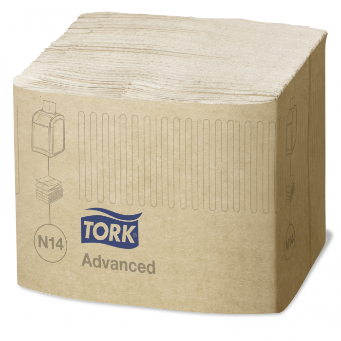 Серветки для диспенсерів Tork Xpressnap Fit, 2-шарові, 720 аркушів, крафтові (N14)