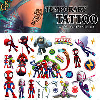 Детские татуировки Baby Heroes Marvel Tattoo Set