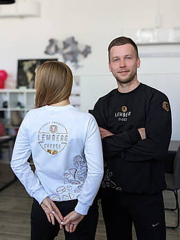 Світшоти з вашим Логотипом Vsetex Slim Чорні/Білі