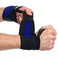 Кистевые бинты комплект 2 шт Ironbull Wrist Wraps Black Синий